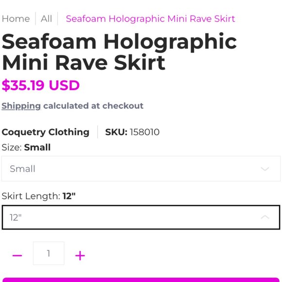 Coquetry Clothing Skirt in Seafoam - Picture 9 of 9